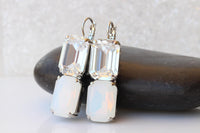 BLACK Gray HOOP EARRINGS