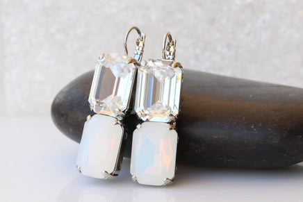 BLACK Gray HOOP EARRINGS