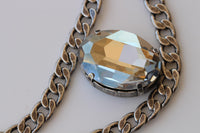 Black Silver Layered Chunky Statement Necklace – Evening Jewelry, Mother of the Bride Accessory