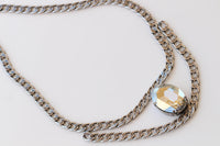 Black Silver Layered Chunky Statement Necklace – Evening Jewelry, Mother of the Bride Accessory