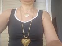 Golden Heart & Coin Layered Necklace