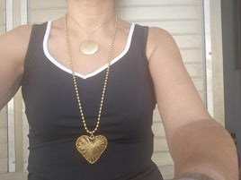 Golden Heart & Coin Layered Necklace