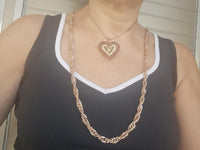 Rose Gold Brown Crystal Statement Necklace