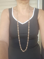 Rose Gold Brown Crystal Statement Necklace