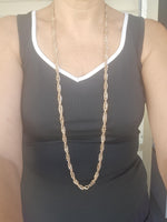 Rose Gold Brown Crystal Statement Necklace