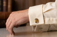 Brown Chocolate Crystal Cufflinks