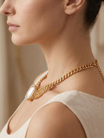 Chunky Crystal Bridal Necklace – Gold Statement Choker