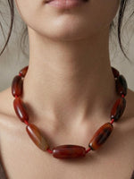 Agate Statement Necklace, Bohemian Jewelry