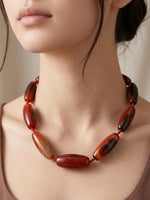 Agate Statement Necklace, Bohemian Jewelry