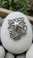 Silver Antique Filigree Brooch – Art Deco Crystal Pin