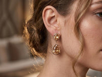 Smokey Quartz Crystals Chandelier Earrings