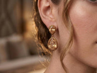 Smokey Quartz Crystals Chandelier Earrings