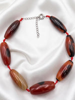 Agate Statement Necklace, Bohemian Jewelry
