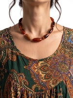Agate Statement Necklace, Bohemian Jewelry