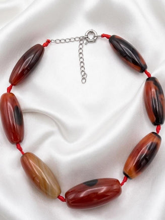 Agate Statement Necklace, Bohemian Jewelry