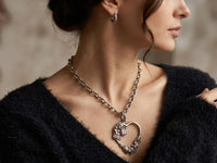 Extra Large Filigree Heart Locket Necklace