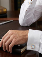 Vibrant AB Crystal Cufflinks – Elegant Gift for Weddings & Special Occasions