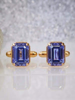 Light Purple Tanzanite Crystal Cufflinks