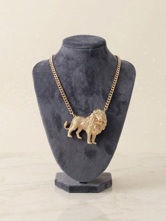 Lion Statement Gold Necklace