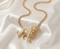 Lion Statement Gold Necklace