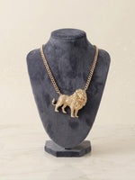 Lion Statement Gold Necklace