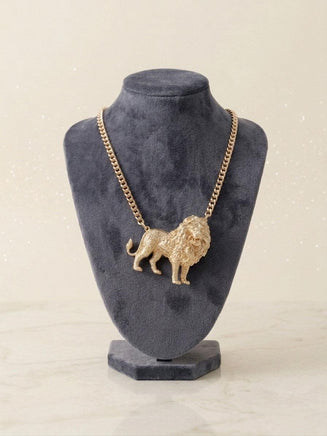 Lion Statement Gold Necklace