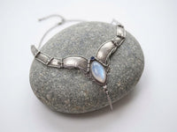 Chunky Moonstone Boho Necklace – Sterling Silver Statement Jewelry