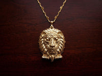 Black Lion Head Statement Necklace