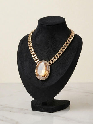 Light Brown Champagne Statement Necklace