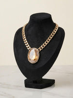 Light Brown Champagne Statement Necklace