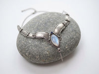 Chunky Moonstone Boho Necklace – Sterling Silver Statement Jewelry