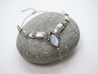 Chunky Moonstone Boho Necklace – Sterling Silver Statement Jewelry