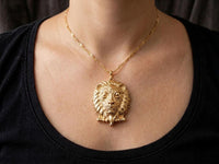 Black Lion Head Statement Necklace