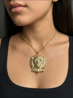 Black Lion Head Statement Necklace