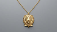 Black Lion Head Statement Necklace