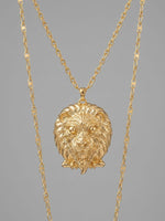 Black Lion Head Statement Necklace