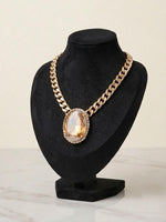 Light Brown Champagne Statement Necklace