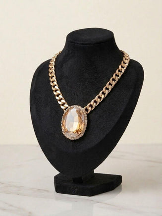 Light Brown Champagne Statement Necklace