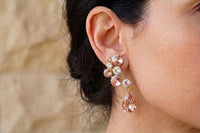 Morganite Crystal Chandelier Earrings