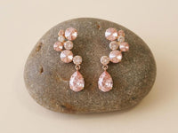 Morganite Crystal Chandelier Earrings