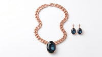 Blue Navy Statement Necklace for Formal Events