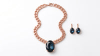 Blue Navy Statement Necklace for Formal Events