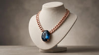 Blue Navy Statement Necklace for Formal Events