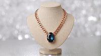 Blue Navy Statement Necklace for Formal Events