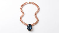 Blue Navy Statement Necklace for Formal Events