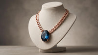Blue Navy Statement Necklace for Formal Events