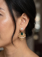 Bridal Ear Jackets: Emerald, Pearl & Champagne