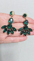 LONG EMERALD EARRINGS