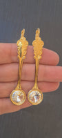 GOLD CLEAR EARRINGS