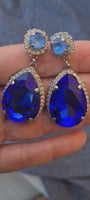 Blue Chandelier Earrings